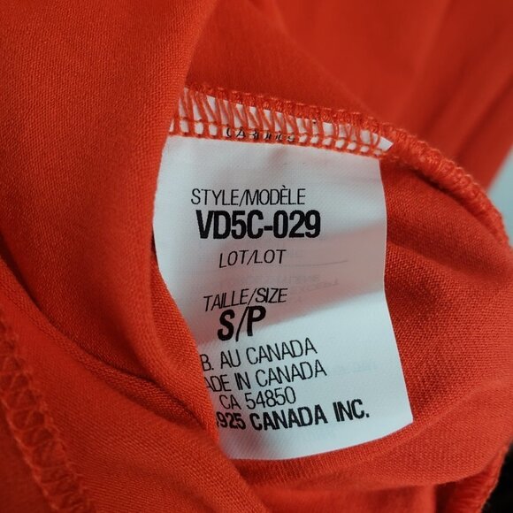 Twenty Montreal Mini Dress Orange Knit Ruffle Sleeve Scoop Back Size Small - Picture 6 of 8